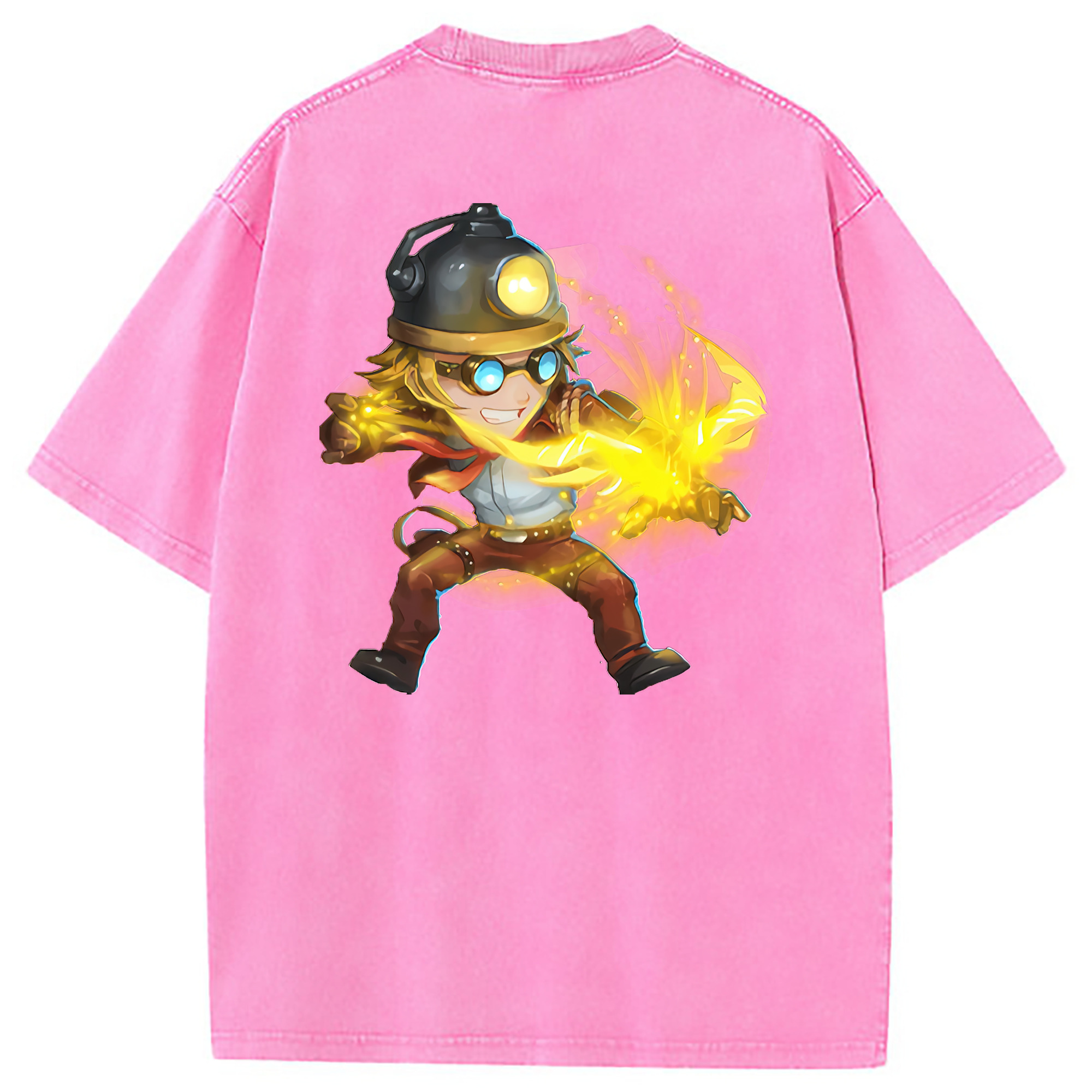 （画像用） リーグ・オブ・レジェンド League of Legends LOL 綿100% ヴィンテージ風 半袖Tシャツ（背面プリント）
